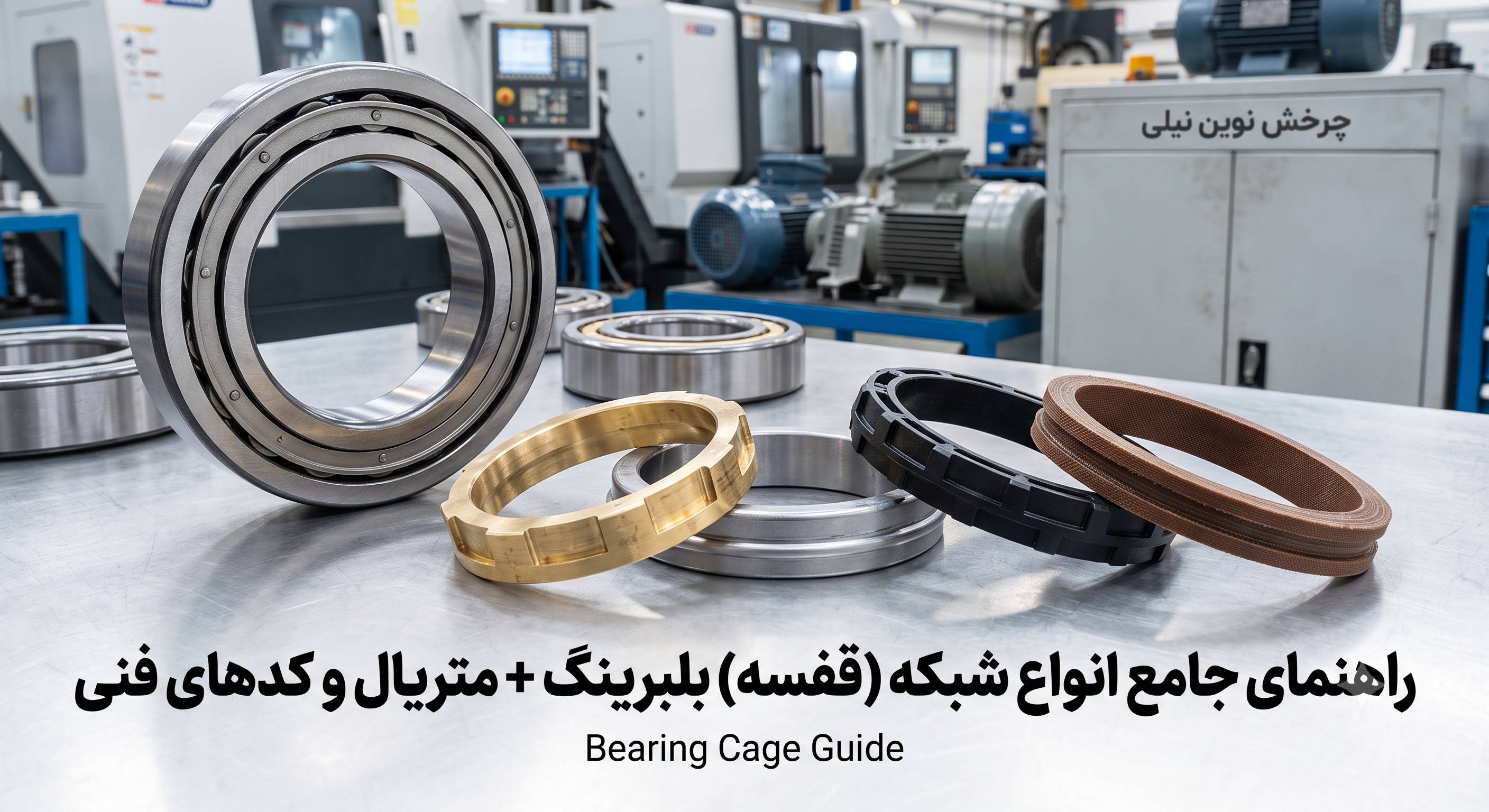 راهنمای جامع انواع شبکه (قفسه) بلبرینگ + متریال و کدهای فنی