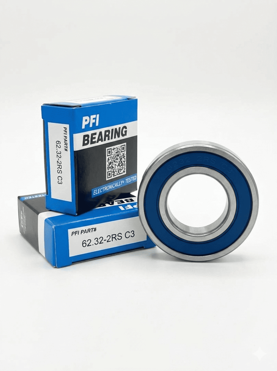 بلبرینگ گیربکس هوندا، کمپرسور کولر، تیلر کشاورزی و دینام برند PFI کد 62/32 2RS C3