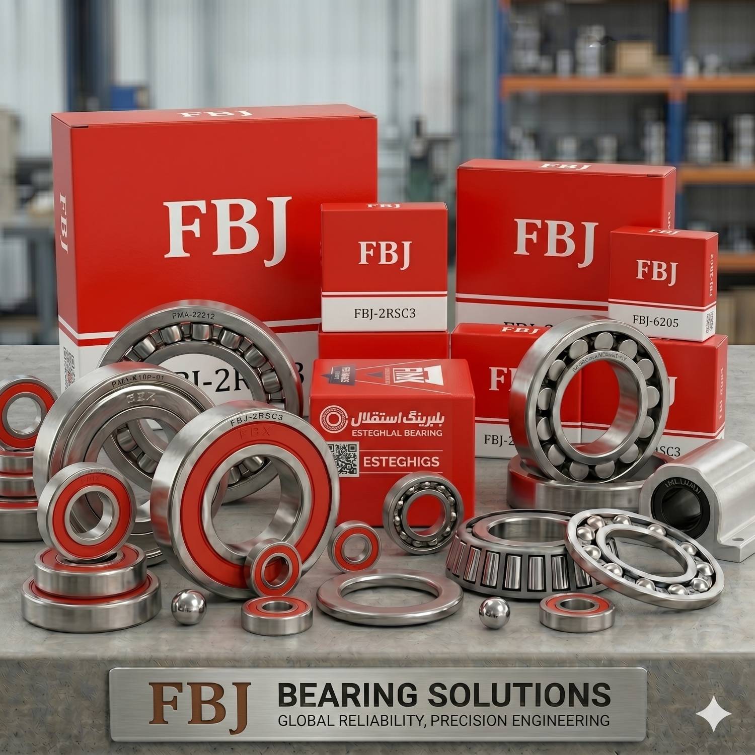 بلبرینگ FBJ NU 206 EM/C3