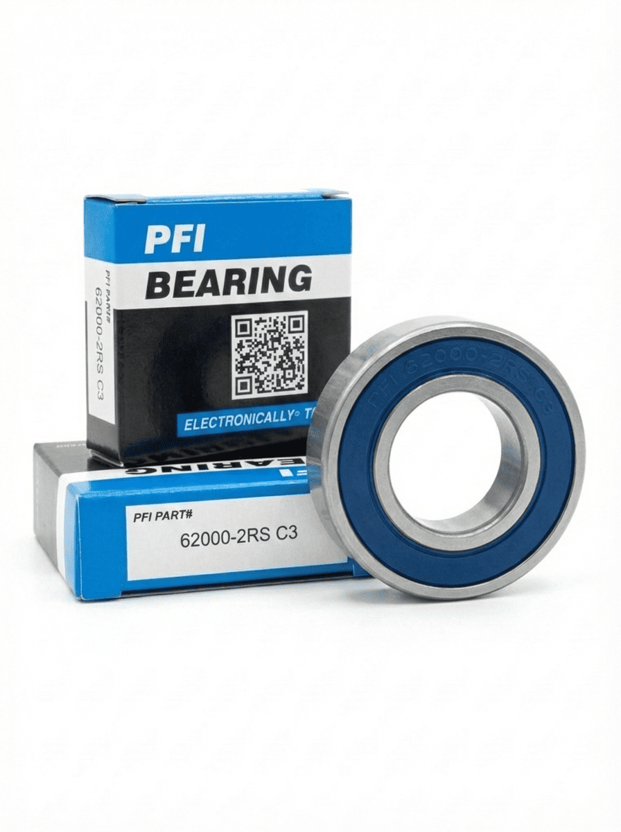 بلبرینگ سری عریض (Wide) الکتروموتورهای خاص، انکودر و دینام برند PFI کد 62000 2RS C3