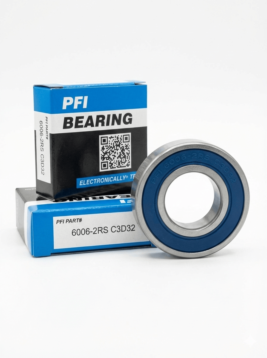بلبرینگ سایز خاص شفت 32 (بدنه 6006) مخصوص گیربکس و ادوات کشاورزی برند PFI کد 6006/32 2RS C3